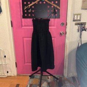 Club Monaco- 100% Cotton, dress, black, adjustable straps, bando bust.